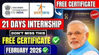 🔴21 Days ISRO Internship 2026 | Official Internship for College Students | Free Certificate🔥