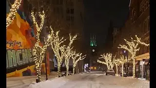 ❄️2026 BLIZZARD !! Fat Bike Ride At 2am Through Downtown Manchester, NH.