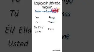 Learn Spanish Irregular Verbs Conjugation | Spanish Mini-Lessons #spanishlessons #foreignlanguage