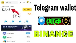 Telegram Wallet To Binance Coin/USDT  Transfer কিভাবে করবেন || Telegram Wallet to Binance || Dogs