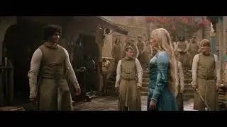 s1e5 Galadriel teaching Numenoreans how to wield a sword