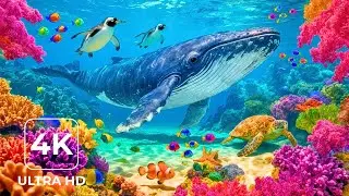 Amazing 4K Ocean Adventure 🐳 Discover Graceful Sea Animals in a Calm Aquarium World