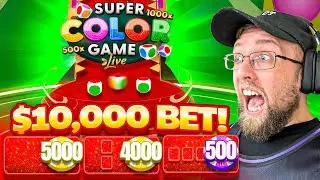 INSANE SINGLE COLOR BETS ON THE NEW SUPER COLOR GAME SHOW! (MAX BETS)