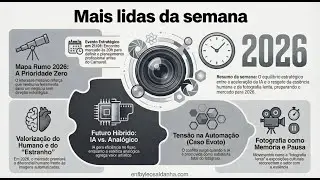 Fotografia 2026: O Fim da Hegemonia Adobe? + Tend&ecirc;ncia H&iacute;brida e Slow Photo - Mais lidas da semana