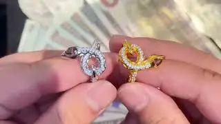 MOISSANITE DIAMOND SNAKE RING IN STERLING SILVER