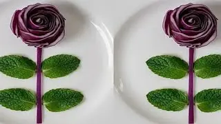 Creative Tomato Rose 🌹 Plate Decoration | Fruit & Vegetable Carving Art | Beautiful Food Decoration