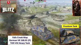 [*/\*] World of Tanks Blitz - Falls Creek Map - Play with Premium TIER VIII VK 168.01 Heavy Tank