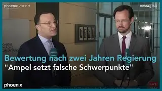 phoenix bundestagsgespr&auml;ch mit Jens Spahn (CDU) und Dirk Wiese (SPD) am 06.09.23