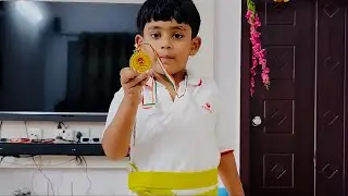 My first yellow belt in kung fu | నాకు కుంఫులో మొదటిసారి పసుపు బెల్టు మరియు గోల్డ్ మెడల్ వచ్చింది