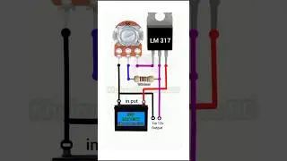 1 to 12v adjustable voltage Regulator circuit diagram #lm317 #voltageregulator #shorts
