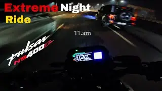 Bajaj Pulsar ns400ug🏍️🔥extreme Night Ride 😱🔥//crazy ride🤯#bajaj #ns400 #motovlog #rider  #bajajbikes