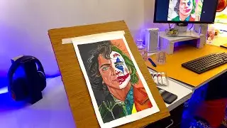 First Painting of my Life || Painting Joker on Canvas || Step by Step ||