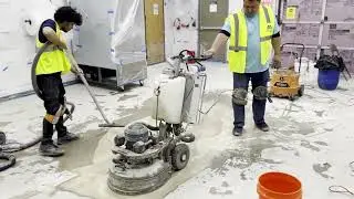 Epoxy Paint removal and concrete floor seal
