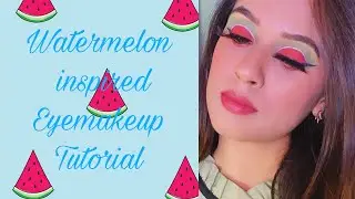 WATERMELON INSPIRED EYE MAKEUP TUTORIAL 🍉 || Asmua