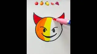 🍎🍊🍋🍉🍇satisfying creative drawing #art  #satisfyingvideo #satisfying #video #viral #creative #shorts