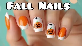 Easy Pumpkin Nail Art 2025 | Cute Fall Nails Tutorial