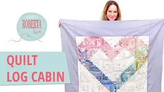Quilt Patchwork ❤ San Valentino ❤ con Log Cabin in Paper Piecing - Roberta Live