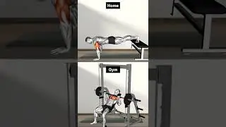 Gym vs Home #exerciseinspiration #muscle #gym #bodybuilding