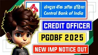 📢 CBI Credit Officer PGDBF 2025 New Notice Out - Good News 📊