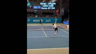 Sinner drill with his coach Darren Cahill in Vienna ATP 500, 2025. #tennis #atptour #sinner #winner