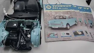 Trabant 601 de luxe od Hachette v měř&iacute;tku 1:8 - stavba č&iacute;sla 48, 49, 50 a 51 - CZ recenze a unboxing