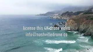 Pacific Coast Big Sur 4K Stock Drone Video
