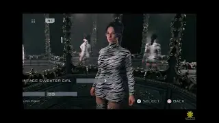 Code Violet: Vintage Sweater Girl Outfit/Blue Laser Door in Meat Processing