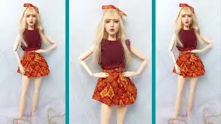 DIY Gorgeous Barbie Thai cloth fashion  |Lisa Barbie Doll
