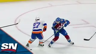 Nathan MacKinnon Puts Puck Through Anders Lee's Legs, Fires Goal Past Ilya Sorokin
