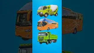 TRUCK MIXER, BUS DAN TRUCK DUMP #shorts