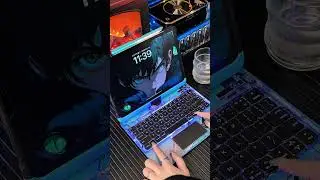 Bright transparent blue keyboard 🌊#ipad #case #fyp #keyboard #ipadcase #y2k #trendingvideo #ipadpro