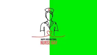 Happy International Nurse Day 2021 animation banner with green screen