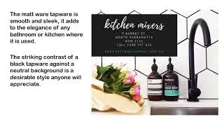 Matte Black Tapware &ndash; On Trend Renovations