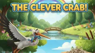 The Clever Crab and the Greedy Stork | Kids Moral Stories in English