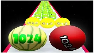 Rolling Ball Game Merge Number VS Ball Run Fruit Fruit Merge