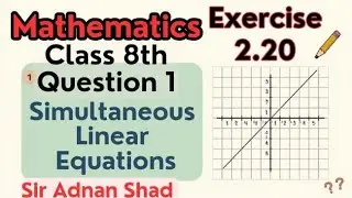 Class 8 Math | Exercise 2.20 | Question 1| Simultaneous Linear equation | Complete Solution