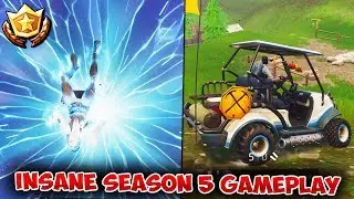 INSANE SEASON 5 GAMEPLAY | Fortnite Rift/TELEPORTER + NEW ALL TERRAIN KART! - TIER 100 BATTLE PASS