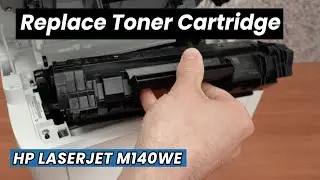 HP LaserJet M140we: как заменить картридж с тонером