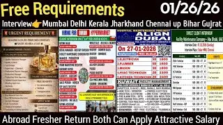 Today Assignment Abroad Time Free Jobs in Europe Saudi Kuwait Uae Qatar Oman Bahrain Fresher Return 