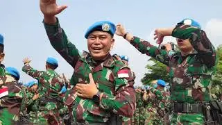 Yel Yel Satgas Yonmek Kontingen Garuda XXIII-N UNIFIL