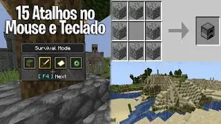 15 Atalhos no Teclado/Mouse para Ajudar na sua Gameplay | Minecraft JAVA