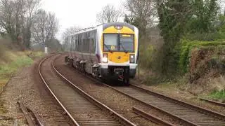 NIRailways C4ks and C3Ks at Trooperslane Level crossing and station