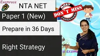 How to Prepare for UGC NTA NET Paper 1 in 1 Month 36 Days? Dr. Manishika Jain Examrace