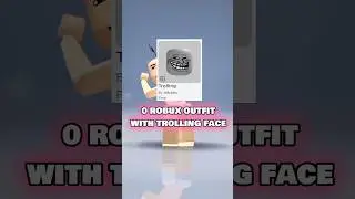 0 Robux Outfit Idea for Troll Face #roblox #outfitideas