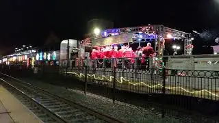 San Mateo station railfan action with Caltrain's Holiday Train