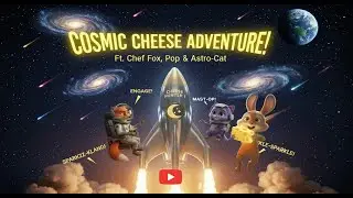🚀 Космическое приключение с сырной пиццей! 🍕 Шеф-повар Фокс, Поп и Астро-Кот