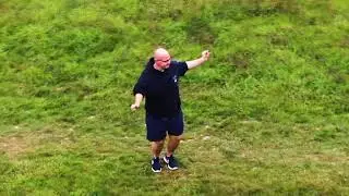 Drone catches man dancing erratically