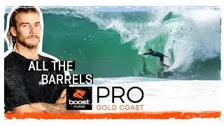 ALL THE INSANE BARRELS from the Boost Mobile Gold Coast Pro at South Stradbroke Island!!!