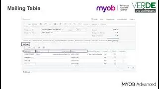 MYOB Advanced Training - Finance - Accounts Receivable - Changing Mailing Settings for a Customer