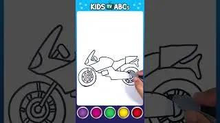 Bike 🚲 Drawing, Painting and Coloring for kids and toddlers | Draw Bike #bike #motorcycle #scooter